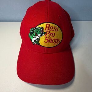 Bass Pro Shops Red Logo Baseball cap Hat Adjustable